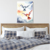 Toile Vol céleste : Aquarelle dans le ciel (Insitu(Chambre))