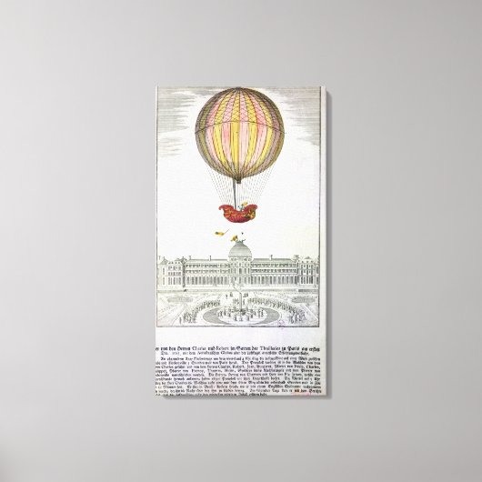 Toile Vol de Jacques Charles et Nicholas Robert (Recto)