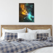Toile Vol de libellule verte lumineuse (Insitu(Chambre))