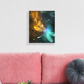 Toile Vol de libellule verte lumineuse (Insitu(Salon))