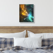 Toile Vol de libellule verte lumineuse (Insitu(Chambre))