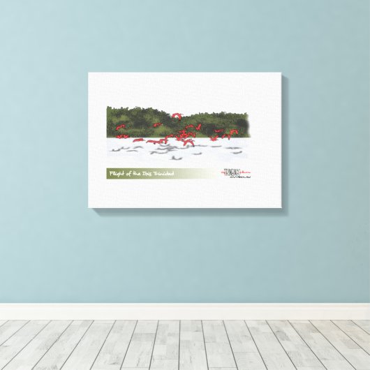 Toile Vol de l'Ibis (Insitu (Plancher de Bois))