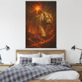 Toile Volcanic White Tiger | Inferno King of the Fire R (Insitu(Chambre))
