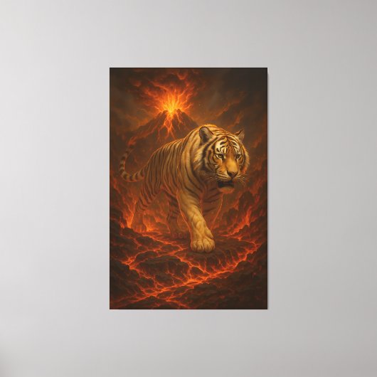 Toile Volcanic White Tiger | Inferno King of the Fire R (Recto)