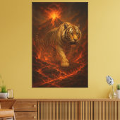 Toile Volcanic White Tiger | Inferno King of the Fire R (Insitu(Salon))