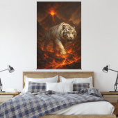 Toile Volcanic White Tiger | Inferno King of the Fire R (Insitu(Chambre))