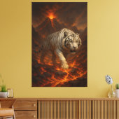 Toile Volcanic White Tiger | Inferno King of the Fire R (Insitu(Salon))
