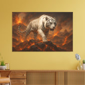 Toile Volcanic White Tiger Premium Wall Art – Fine Art (Insitu(Salon))