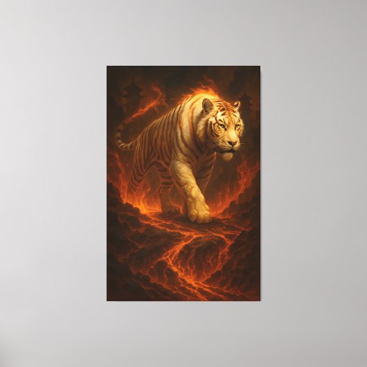 Toile Volcanic White Tiger Premium Wall Art – Fine Art C (Recto)