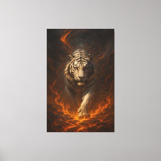 Toile Volcanic White Tiger Premium Wall Art – Fine Art C (Recto)