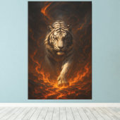 Toile Volcanic White Tiger Premium Wall Art – Fine Art C (Insitu (Plancher de Bois))