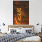Toile Volcanic White Tiger Premium Wall Art – Fine Art C (Insitu(Chambre))