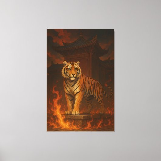 Toile Volcanic White Tiger Premium Wall Art – Fine Art C (Recto)