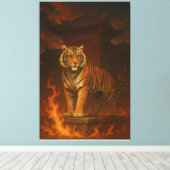 Toile Volcanic White Tiger Premium Wall Art – Fine Art C (Insitu (Plancher de Bois))