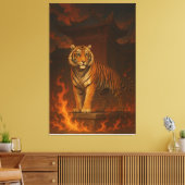 Toile Volcanic White Tiger Premium Wall Art – Fine Art C (Insitu(Salon))
