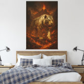 Toile Volcanic White Tiger Premium Wall Art – Fine Art C (Insitu(Chambre))