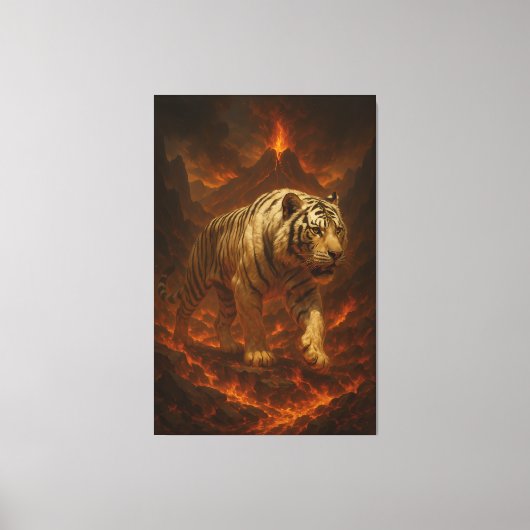 Toile Volcanic White Tiger Premium Wall Art – Fine Art C (Recto)