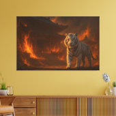 Toile Volcanic White Tiger Premium Wall Art – Fine Art C (Insitu(Salon))