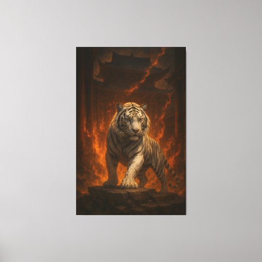 Toile Volcanic White Tiger Premium Wall Art – Fine Art C (Recto)