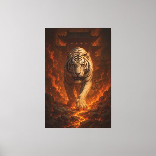 Toile Volcanic White Tiger Premium Wall Art – Fine Art C (Recto)