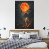 Toile Volcanic White Tiger Premium Wall Art – Fine Art C (Insitu(Chambre))