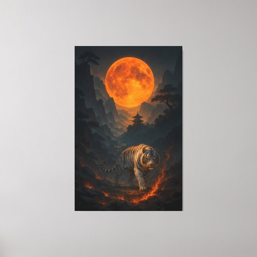 Toile Volcanic White Tiger Premium Wall Art – Fine Art C (Recto)