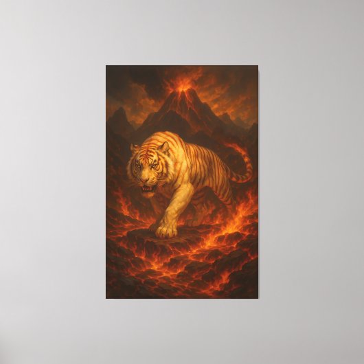 Toile Volcanic White Tiger Premium Wall Art – Fine Art C (Recto)
