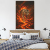 Toile Volcanic White Tiger Premium Wall Art – Fine Art C (Insitu(Chambre))