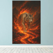 Toile Volcanic White Tiger Premium Wall Art – Fine Art C (Insitu (Plancher de Bois))