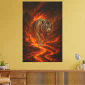 Toile Volcanic White Tiger Premium Wall Art – Fine Art C (Insitu(Salon))