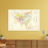 Toile Volkerkarte von Asien - Carte de l'Asie (Insitu(Salon))