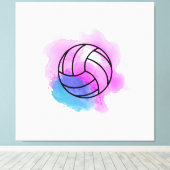Toile Volleyball aquarelle (Insitu (Plancher de Bois))