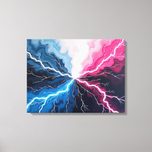 Toile Voltage Flow – Électricité en mouvement 24"x18"