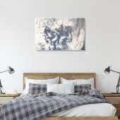 Toile Vortices nuageuses dans la région des Canaries (Insitu(Chambre))