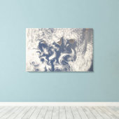 Toile Vortices nuageuses dans la région des Canaries (Insitu (Plancher de Bois))