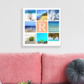 Toile Vos Photos Collage Modèle Avec Monogramme (Insitu(Salon))