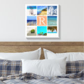 Toile Vos Photos Collage Modèle Avec Monogramme (Insitu(Chambre))