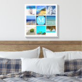 Toile Vos Photos Collage Modèle Avec Monogramme Blanc (Insitu(Chambre))