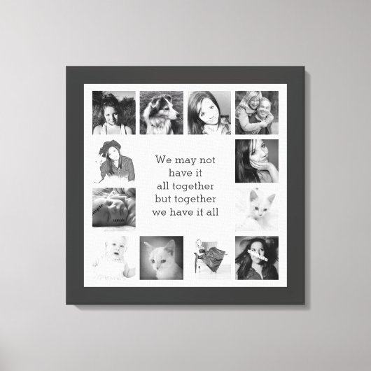 Toile Vos souvenirs de famille Collage photo personnalis (Recto)