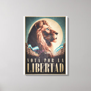 Toile VOTÁ POR LA LIBERTAD Poster Javier Milei Argentine
