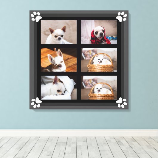 Toile Votre chiot chien de compagnie personnalisation ph (Insitu (Plancher de Bois))