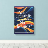 Toile Votre Créativité Ne Connaît Aucune Frontière (Insitu (Plancher de Bois))