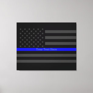 Toile Votre drapeau élégant mince des USA de noir de