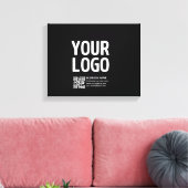 Toile Votre logo avec code QR et texte modifiables  (Insitu(Salon))