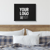Toile Votre logo avec code QR et texte modifiables  (Insitu(Chambre))