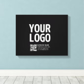 Toile Votre logo avec code QR et texte modifiables  (Insitu (Plancher de Bois))