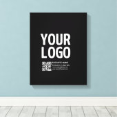 Toile Votre logo avec code QR et texte modifiables (Insitu (Plancher de Bois))