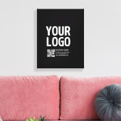 Toile Votre logo avec code QR et texte modifiables (Insitu(Salon))