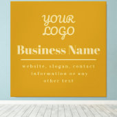 Toile Votre Logo Retro-Moderne Or Foncé & Lumière (Insitu (Plancher de Bois))