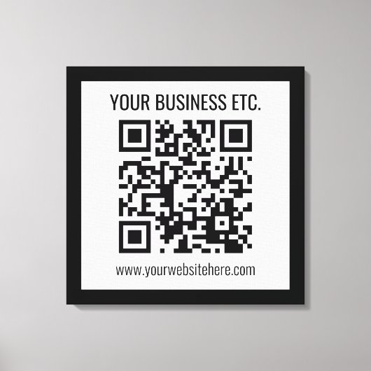 Toile Votre nom d'entreprise et code QR modifiable (Recto)